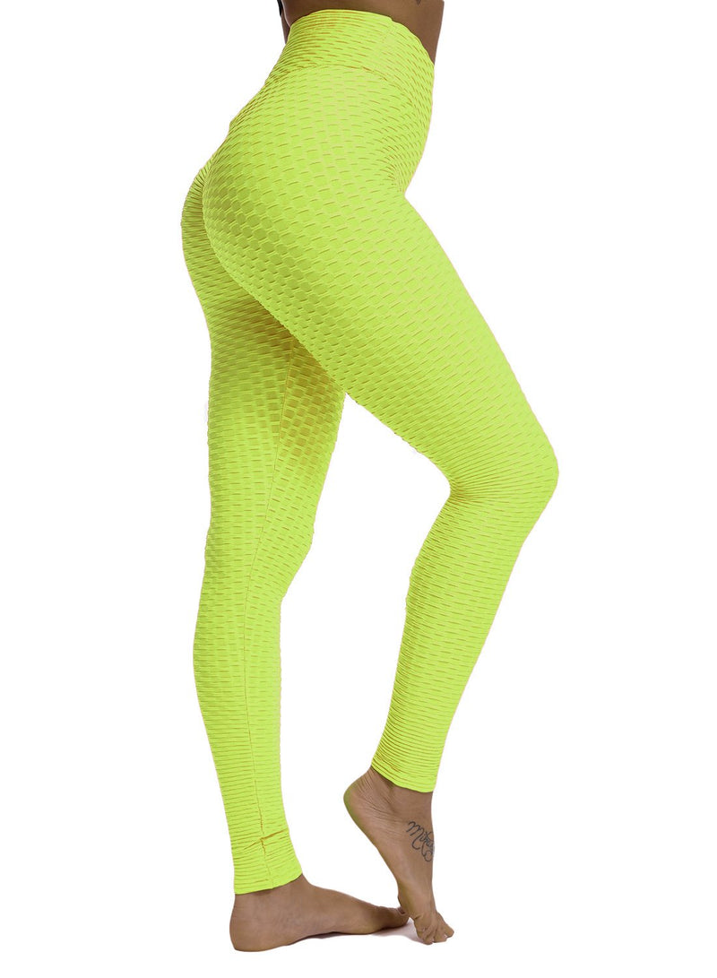 Textured Ruched Tummy Control Leggings