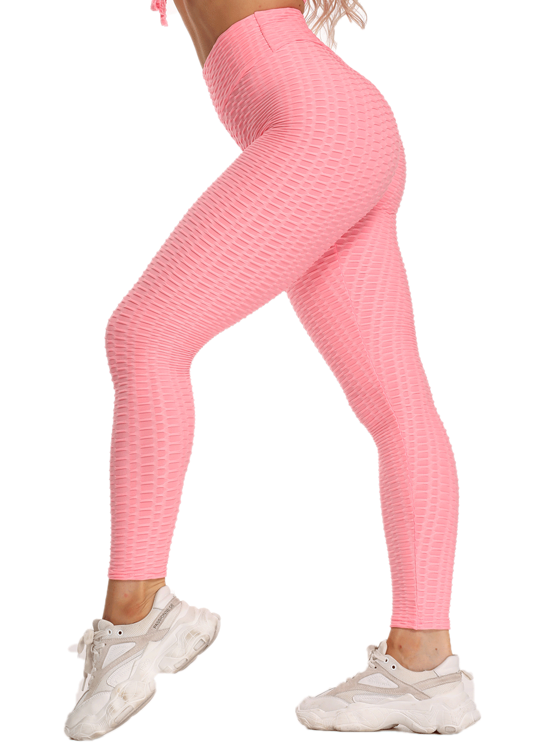 Tummy Control Textured Ruched Women Yoga Pants
