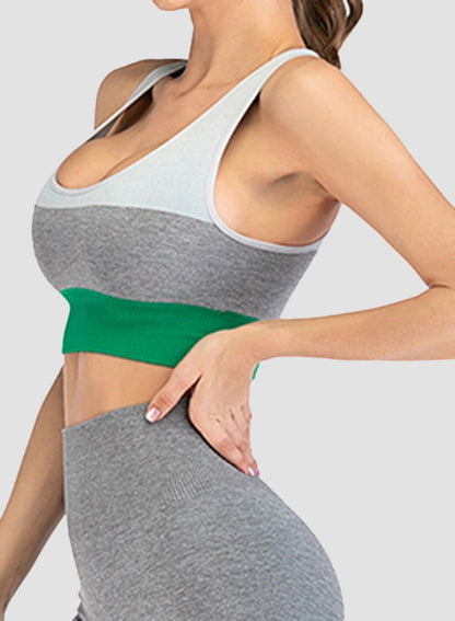 Fittoo Gym Seamless Leggings Three-tone Breathable Women Leggings