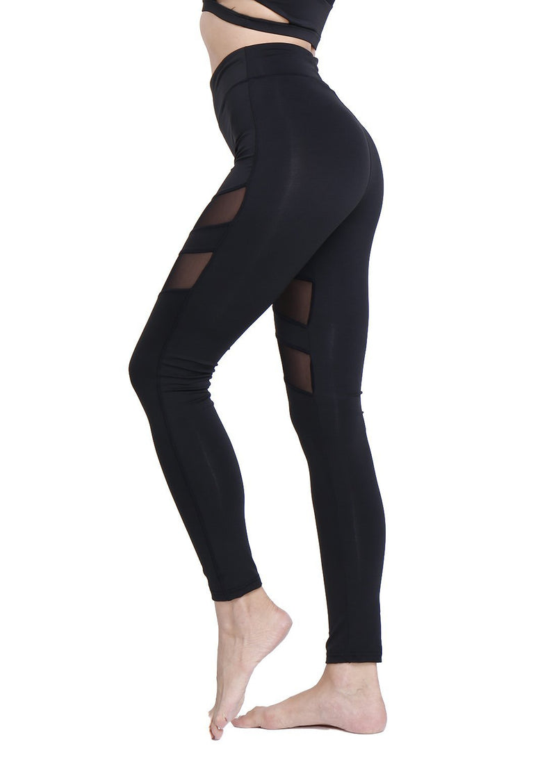 Women's Side Mesh Split Joint Yoga Pants for Fitness-JustFittoo