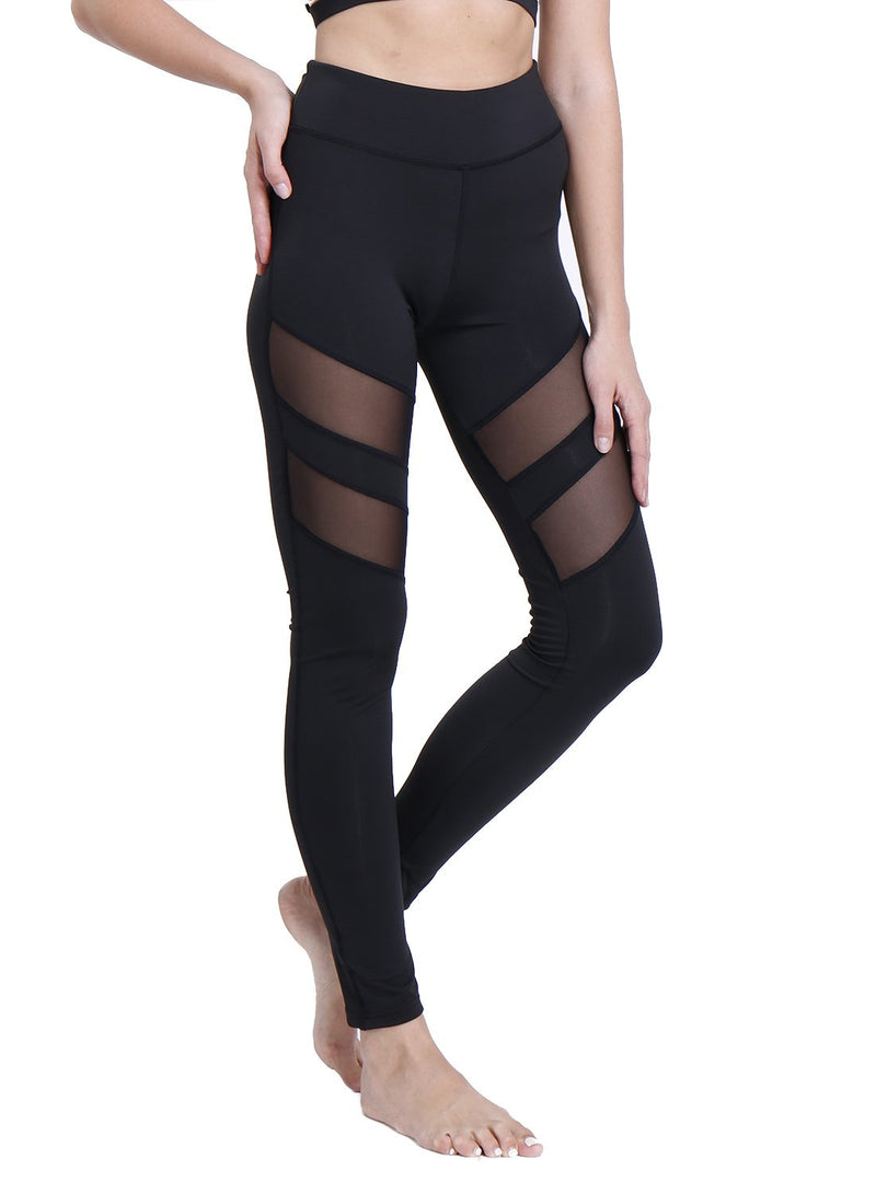 Women's Side Mesh Split Joint Yoga Pants for Fitness-JustFittoo
