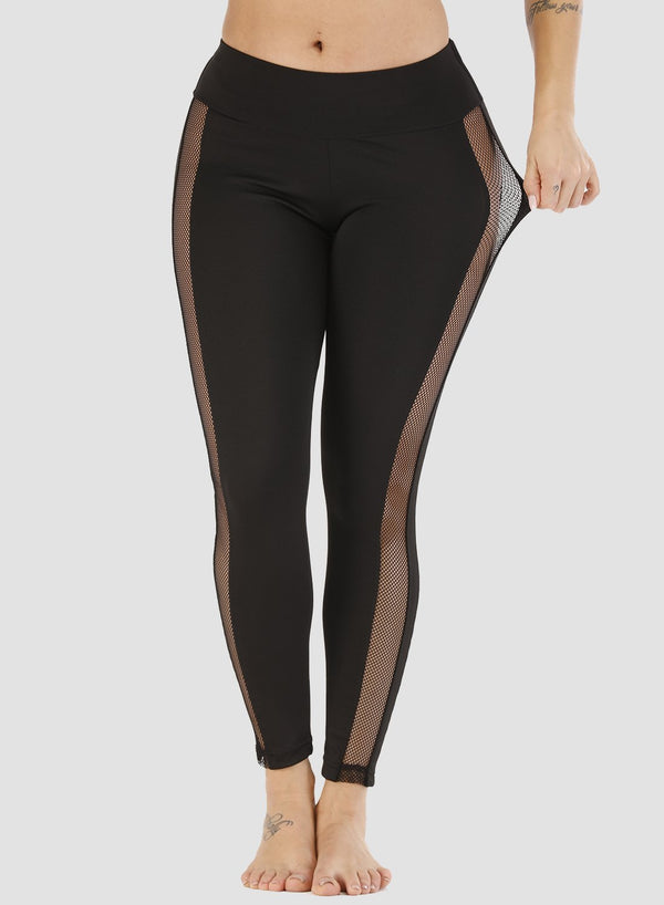 Mesh Stitching Breathable Leggings