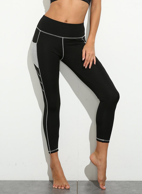 Two-tone Pockets Tight Fit Leggings
