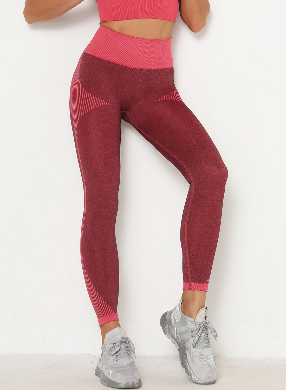 Two-tone Breathable Low-intensity Exercise Leggings