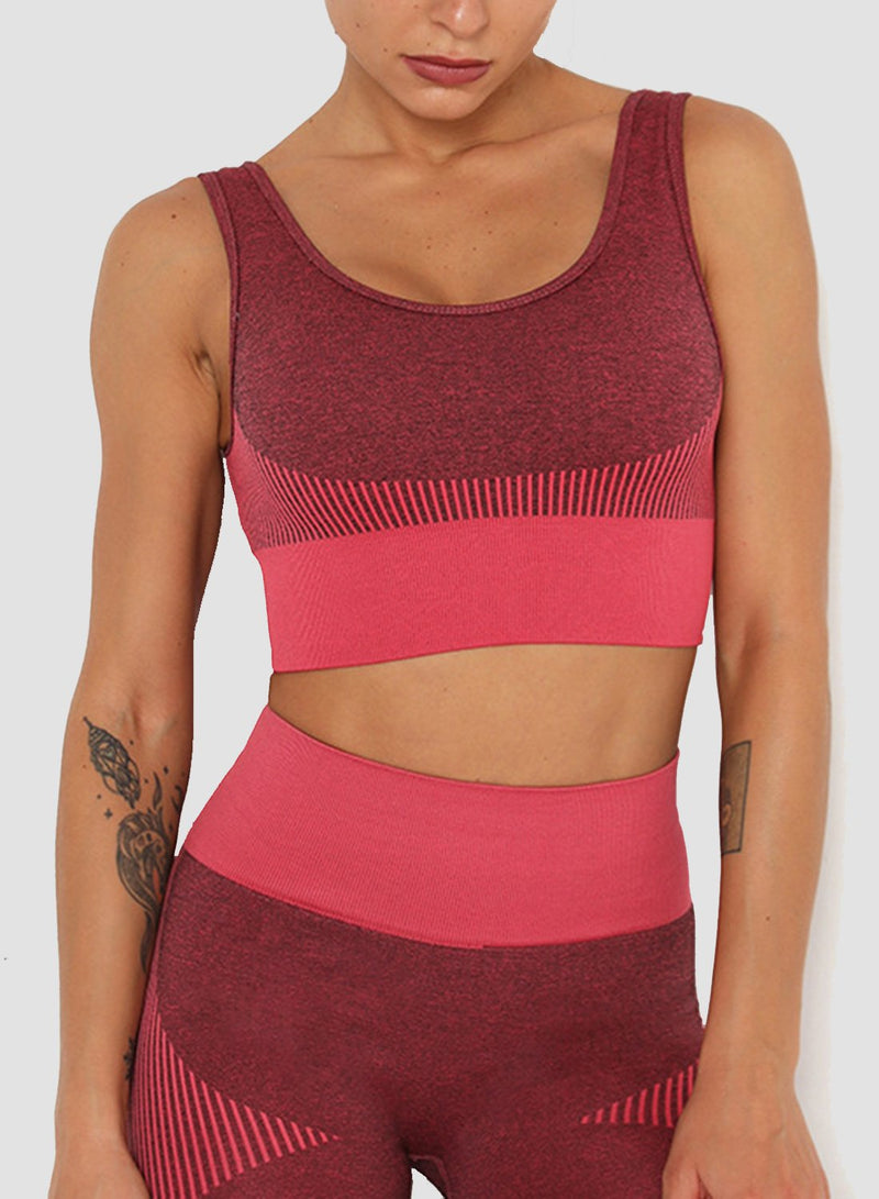 Two-tone Breathable Low-intensity Exercise Top