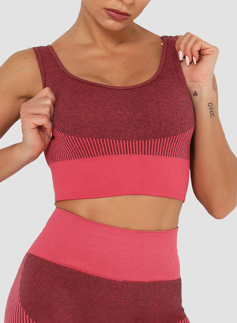 Two-tone Breathable Low-intensity Exercise Top