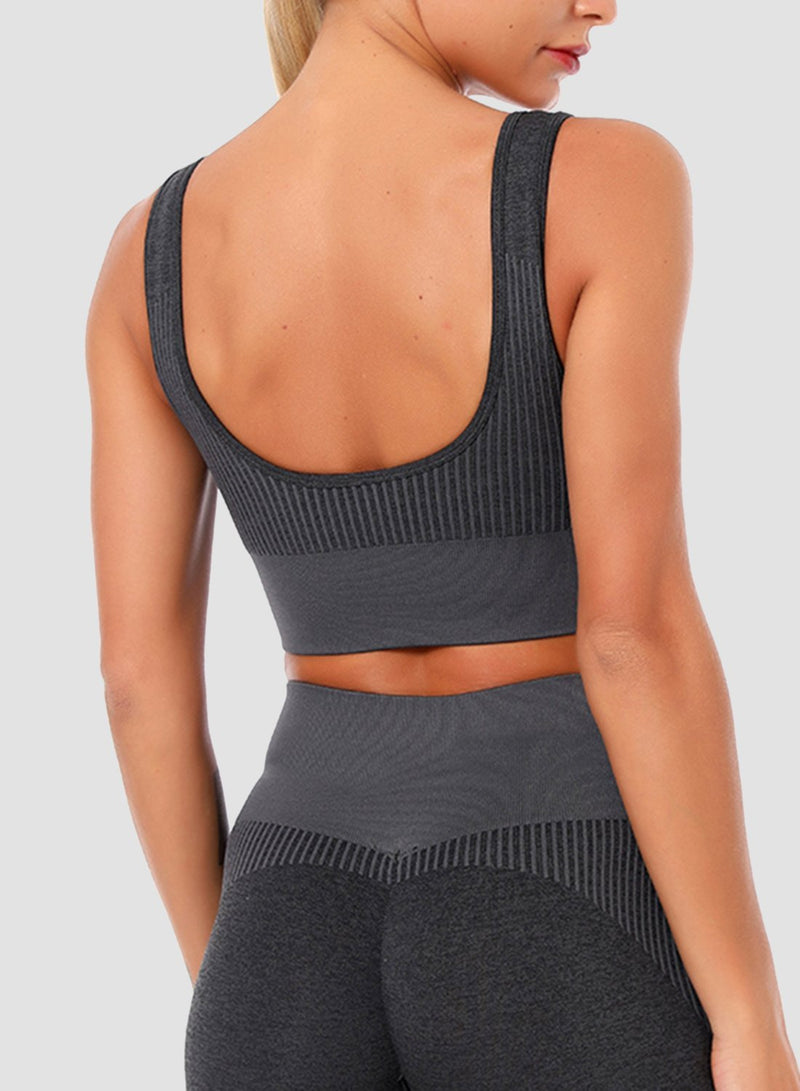 Two-tone Breathable Low-intensity Exercise Top