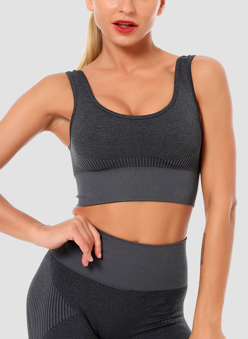 Two-tone Breathable Low-intensity Exercise Top