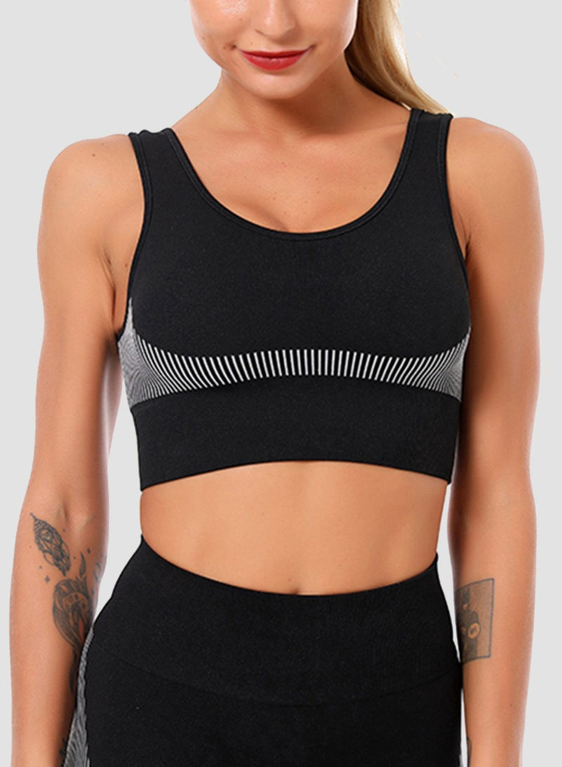 Two-tone Breathable Low-intensity Exercise Top