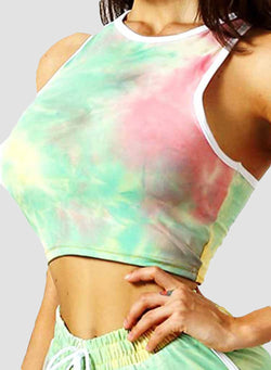 Multiple Color Unique Tie-dyed Top